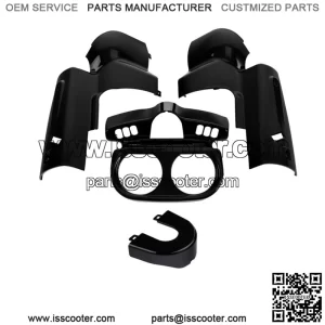 Black Instrument Housing & Switch Panel Trim Fit For Harley Road Glide 15-23 22 (For: Harley-Davidson)