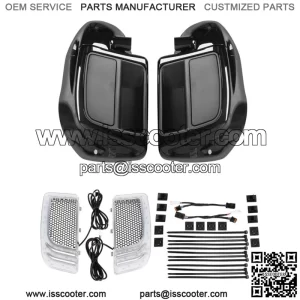 Black Lower Vented Fairing & Turn Signals Light Fit For Harley Road Glide 14-23 (For: Harley-Davidson)