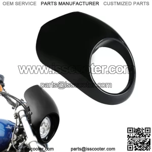 Black Motor Head Light Front Visor Fairing Mask Cover Fit For Harley Sportster (For: Harley-Davidson)