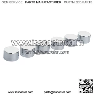 6x Chrome 9/16 Inch Hex Bolt Covers For Harley Davidson Touring Dyna Sportster