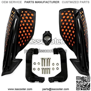 7/8" 22mm Motorcycle Hand Guards Handguards Brush Bar -Universal for Yamaha Kawasaki Suzuki Honda off Road ATV Dirt Bike Motocross (black+orange)