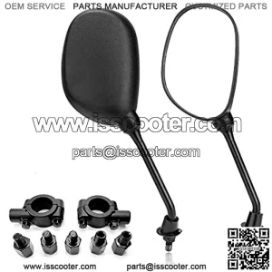 SPAUTO ATV and Motorcycle Rear View Mirrors for 7/8" Inch Handlebars, 360 Degrees Ball-Type Adjustment, Compatible with Scooter Dirt Quad Bike Polaris Sportsman Scrambler FourTrax Snowmobile Bicycle