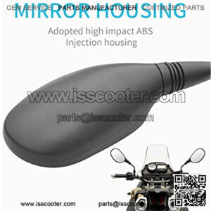 Motorcycle Rear View Round Side Mirror 7/8 Handlebar Mount Compatible with Dirt Bike Quad Street Bike Adventure Snowmobile Jet ski Scooter Coolster Moped GY6 ATV's