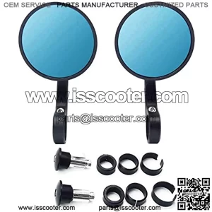 Universal Bar End Mirrors Motorcycle Handlebar Mirrors 7/8 Handle Round replacement for 7/8" handlebar or inside handlebars with 13 to 18mm inside diameters