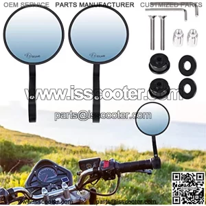 Bar End Mirrors,Motorcycle Handlebar Rearview Side Standard 7/8 Hollow Mirror Fit for Honda Yamaha Suzuki Kawasaki and More
