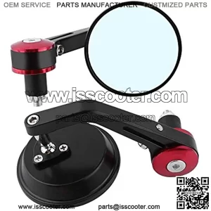 Motorcycle Bar End Mirrors 1 Pair Universal 7/8" Motorcycle Rear View Side Mirror Round Handlebar Bar End Rear View Mirrors Side Mirrors
