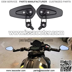 Black Motorcycle 7/8" Handle Bar End Rearview Mirrors For Yamaha FZ09 FZ07 2015-2017 For Kawasaki Z1000 / Z750 / ER-6F / ER-6N For CB1000R For Suzuki GSF1250 600 / SV650 1000