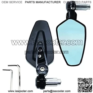 Aluminum Alloy Motorcycle Mirrors, bar end mirrors for motorcycles Side Folding 22MM 25MM 7/8" Handlebar Mirror Universal Rear View For M8/M6 Standard Street Bike minimoto Scooter