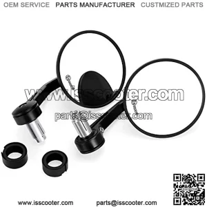 Motorcycle Mirrors 3.8 inch Round Bar End Mirrors Rear View Side Mirrors Compatible with Yamaha Kawasaki Suzuki Harley Davidsons Victory and More