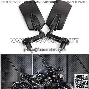 Motorcycle Rear View Mirrors - Universal 7/8'' 22mm Foldable Handle Bar End Side Mirrors Fits Most Motorbike Street Sport Naked Road Bike Cruisers Touring Scooter