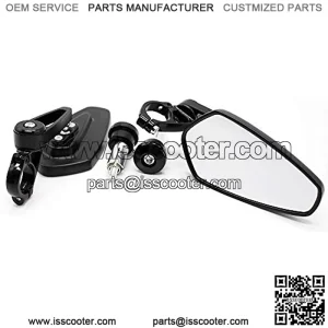 Motorcycle Rearview Mirror CNC 78 inch Bar End Side View Mirror Universal for Honda Kawasaki Yamaha Harley Scooter CB500F MT-03 MT-07 FZ-07 MT-09 MT-10 Z125 pro Z650 Z750 (BLACK) (RMH-U04)