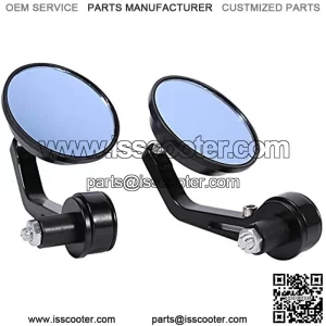Universal Motorcycle Mirrors 7/8" Handle Bar End Side Mirror Rearview Round 3 Inch Chrome Side Mirrors for Motorbike Scooter Honda Kawasaki Suzuki Yamaha
