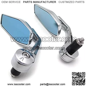 MT400-005-CD Chrome Bar End Mirrors Compatible with Suzuki Kawasaki Yamaha Harley Compatible with any 7/8 Inches or 1 Inch diameter Handle