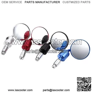 Rearview Mirrors,1 Pair 7/8" Round Handlebar Bar End Rear View Mirrors Sidemirrors for Universal Motorcycle Motorbike Scooter (black)