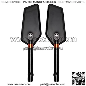 CNC Aluminum Alloy Black Round Retro Cafe Racer Motorcycle Mirrors Side Mirror Universal Rear View Anti-glare For M10/M8 Adventure Standard Dual Sport Naked Street Bike Cruiser Minimoto Scooter