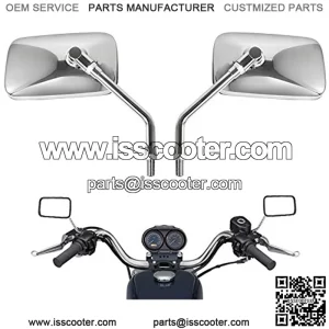 10 mm Bolt  Motorcycle Universal Handlebar Rear view Side Mirrors for Aprilia Honda Kawasaki Suzuki Street Bike Cruiser Scooter Mirror SIZE:125mm X 70mm