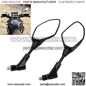 Universal Motorcycle Mirror Rearview Mirror, Compatible with FZ07 FZ-09 FZ8 FJ-09 FZ-10 FZ6, Widely suitable - With 8mm 10mm clockwise/reverse threaded bolts