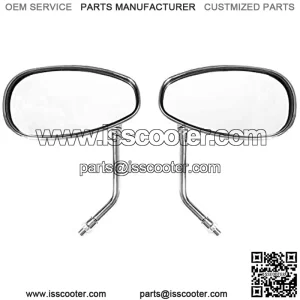 MOTL 10MM  Motorcycle Handlebar Rearview Side Mirrors For Honda Kawasaki Suzuki Cruiser Scooter Street Bike ATV&UTV