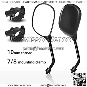 Universal Adjustable ATV Motorcycle 360 Degrees Ball-Type Side Rearview Mirror with 7/8" Handlebar Mount Compatible for Motorcycle, Scooter, Atv, Dirt Quad Bike, Etc.