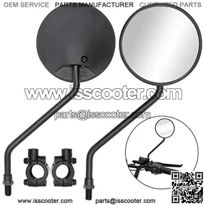 Motorcycle Side Rearview Mirrors w/ 7/8" Handlebar Mount 8mm Adaptor For Mountain Bike BMX Bicycle Motorcycle Dirt Bike ATV