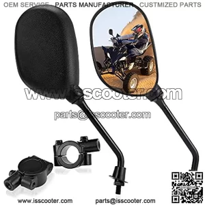 ATV Mirrors, 8MM Motorcycle Mirrors for Handlebars Bike Mirror Compatible with Snowmobile Scooter Moped Dirt Bike Sportsman, 360 Degrees Ball-Type