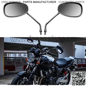 Universal Motorcycle Mirrors Motorcycle Accessories Rearview Side Mirror 8mm/10mm Adapter Compatible with Honda Kawasaki Suzuki Cruiser Scooter (