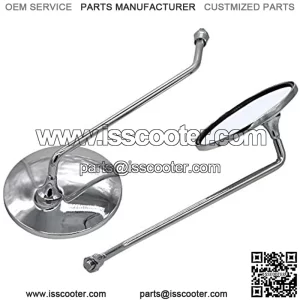 Motorcycle Rear View Mirrors ATV Scooter Back Side Mirror 8mm (Long Rod)