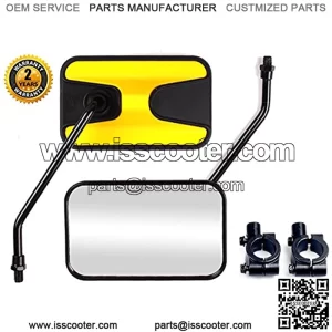 7/8" Handlebar Set of ATV Rear View Mirrors Replacement Compatible with Polaris ATV Sportsman Yamaha Suzuki Scooter Moped Dirt Bike Motorcycle Side View Mirrors