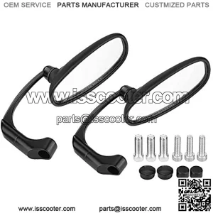 Motorcycle Rearview Side Mirror with 8/10mm Screws Universal Round  Modified Motorbike Cafe Racer Rear view Mirrors