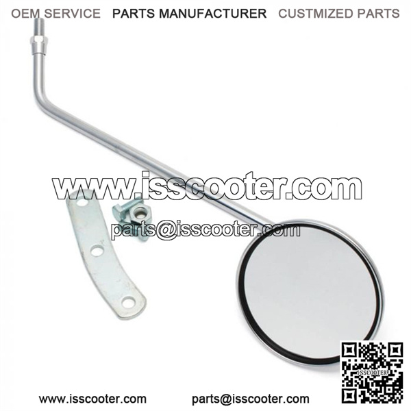 Left Mirror (Round, Chrome); Genuine Stella, Vintage Vespa