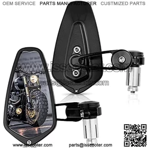 Espejos de aleacide aluminio CNC para motocicleta, espejos laterales plegables de 22 mm, 25 mm, 7/8 pulgadas, visitrasera universal para bicicleta de calle estndar M8/M6, scooter minimoto (negr