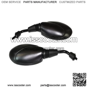 Left and Right Black Mirror Set with 8 mm Left & Right-Hand Threads