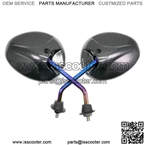 Suitable for Kuqi S5 Little Turtle King Fighting Scooter Mirror Motorcycle Modified Water Transfer Printing Color Titanium Rearview Mirror