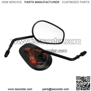 8mm Rear View Side Mirrors Fit For Harley Touring Road Glide Softail Fatboy Dyna (For: Harley-Davidson)