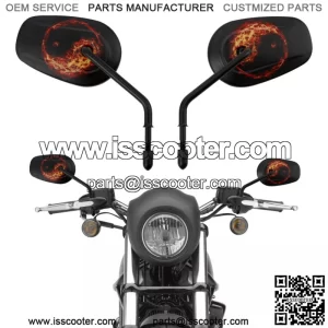 8mm Rearview Mirrors Fit For Harley Touring Road Glide Dyna Low Rider Wide Glide (For: Harley-Davidson)
