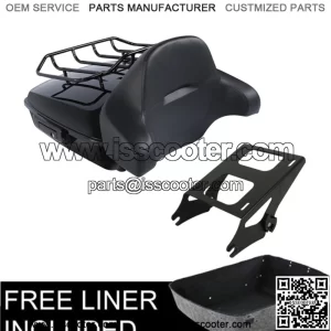 10.7" Chopped Pack Trunk Backrest Rack Fit For Harley Tour Pak Road King 14-23 (For: Harley-Davidson)
