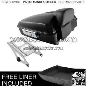 10.7" Chopped Trunk Pad Chrome Rack Fit For Harley Tour Pak Road Glide 2014-2023 (For: Harley-Davidson)