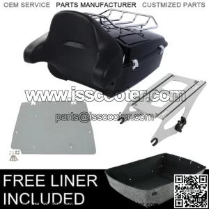13.7" King Pack Trunk Backrest Rack Plate Fit For Harley Tour Pak Touring 14-23 (For: Harley-Davidson)