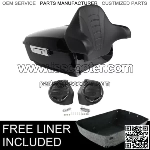 13.7" King Pack Trunk Pad Speakers Fit For Harley Tour Pak Road King Glide 14-23 (For: Harley-Davidson)