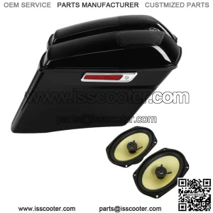4" Extended Hard Saddlebag & 6x9" Speaker Fit For Harley Road King Glide 14-23 (For: Harley-Davidson)