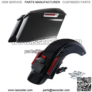 4" Extended Saddlebags LED Rear Fender Fit For Harley Touring Street Glide 14-23 (For: Harley-Davidson)