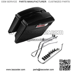 4" Hard Saddlebag 6x9" Speaker Lids Bracket Kit Fit For Harley Softail 1984-2017 (For: Harley-Davidson)