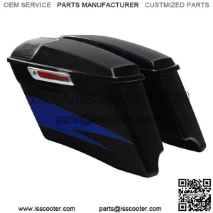 4" Hard Saddlebags Fit For Harley Street Glide 2014-2023 Candy Cobalt/Indigo Ink