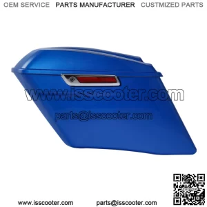 4" Saddlebags Fit For Harley Touring Road Street Glide 2014-2023 Electric Blue (For: Harley-Davidson)