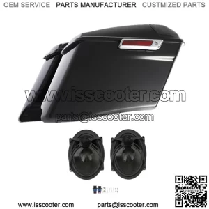 4" Stretched Hard Saddlebag & 5x7" Speakers Fit For Harley Street Glide 14-23 22 (For: Harley-Davidson)