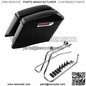 4" Stretched Hard Saddlebags Brackets Kit Fit For Harley Softail Deluxe 84-17 16 (For: Harley-Davidson)