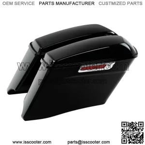 4" Stretched Saddlebag Fit For Harley Touring Electra Glide 14-23 15 Vivid Black (For: Harley-Davidson)