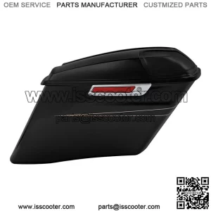 4" Stretched Saddlebag Fit For Harley Touring Electra Glide 14-23 Black Quartz (For: Harley-Davidson)