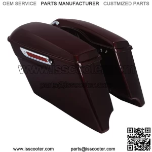 4" Stretched Saddlebags Fit For Harley Touring Road Glide 14-23 Twisted Cherry