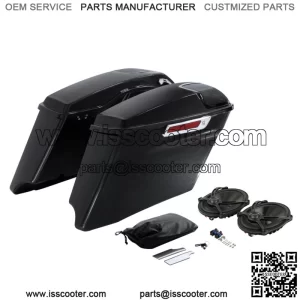 4" Stretched Saddlebags w/ 5x7" Speakers Fit For Harley Road King Glide 14-23 22 (For: Harley-Davidson)